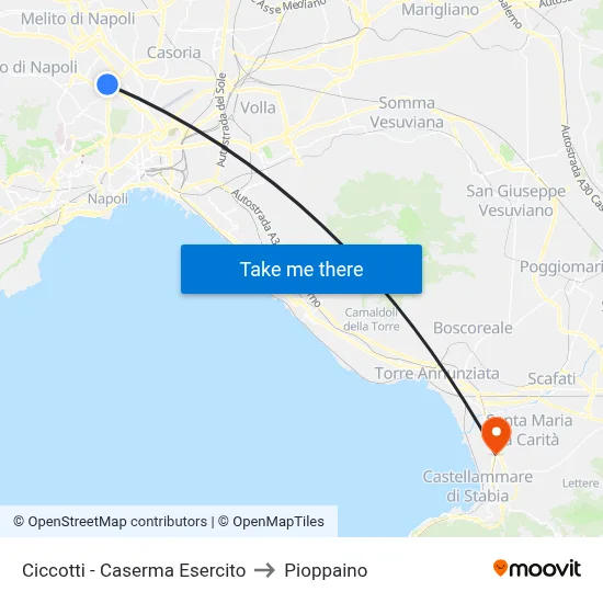 Ciccotti - Army Barracks to Pioppaino map