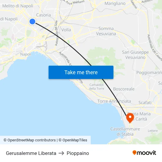 Jerusalem Liberated to Pioppaino map