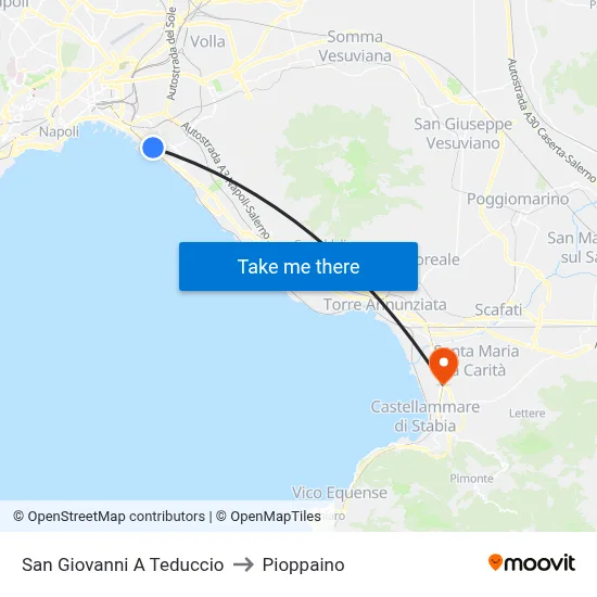 San Giovanni A Teduccio to Pioppaino map