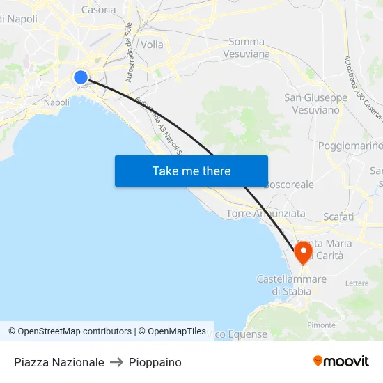 National Square to Pioppaino map