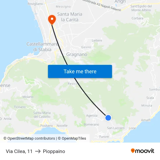 Cilea Street, 11 to Pioppaino map
