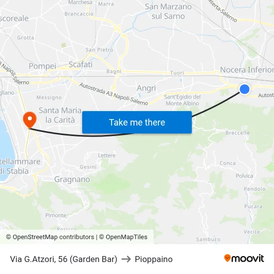 Via G.Atzori, 56 (Garden Bar) to Pioppaino map