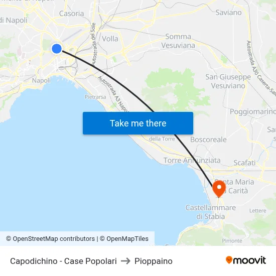 Capodichino - Public Housing to Pioppaino map