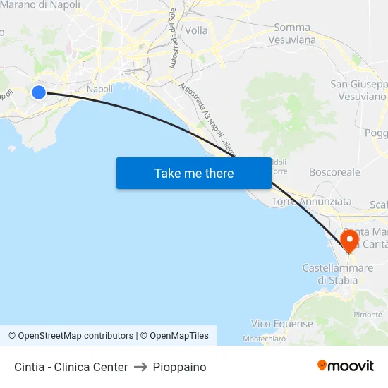 Cintia - Clinic Center to Pioppaino map