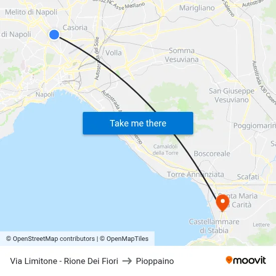 Via Limitone - Flower District to Pioppaino map