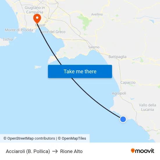 Acciaroli (Pollica Bay) to Rione Alto map