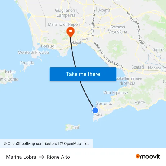 Marina Lobra to Rione Alto map