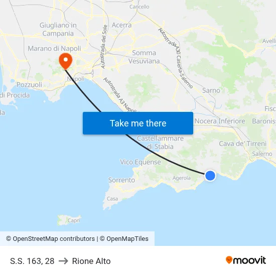 State Road 163, 28 to Rione Alto map