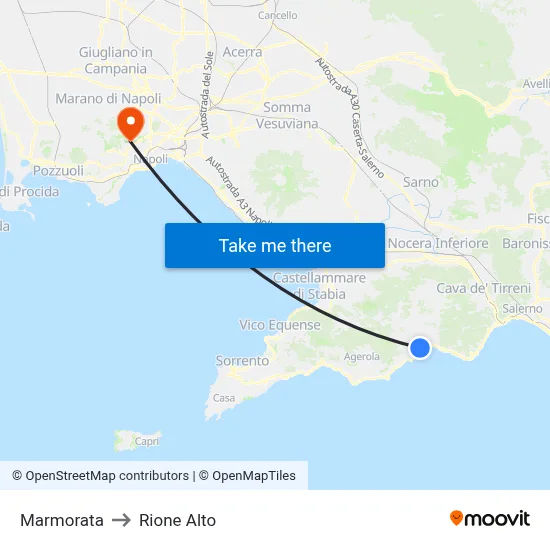 Marmorata to Rione Alto map
