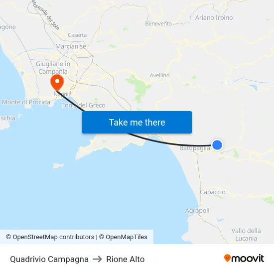 Campagna Crossroads to Rione Alto map