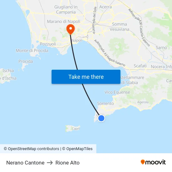 Nerano Cantone to Rione Alto map