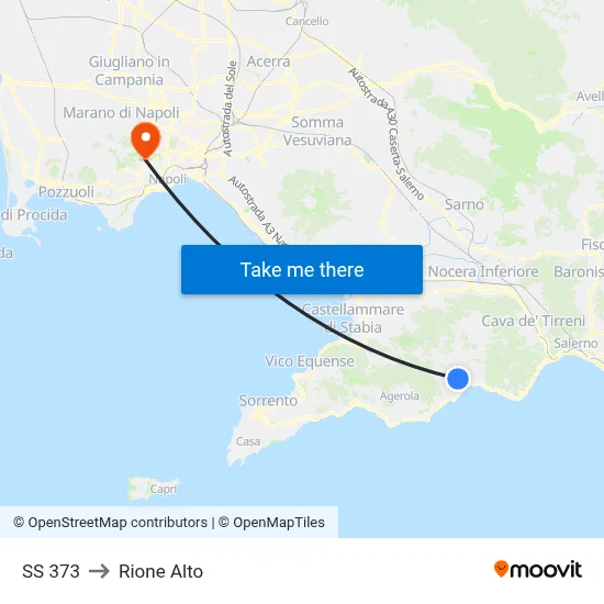 SS 373 to Rione Alto map