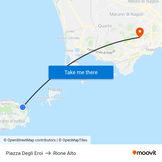 Heroes Square to Rione Alto map