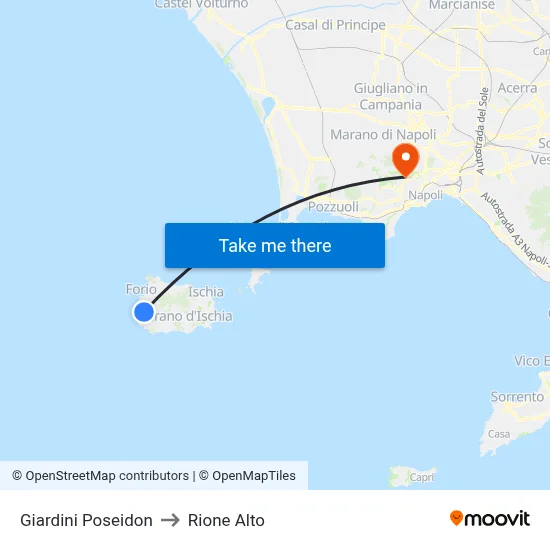Poseidon Gardens to Rione Alto map
