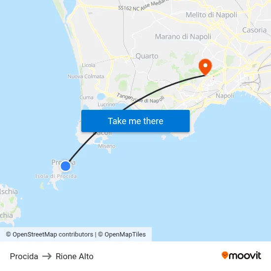 Procida to Rione Alto map