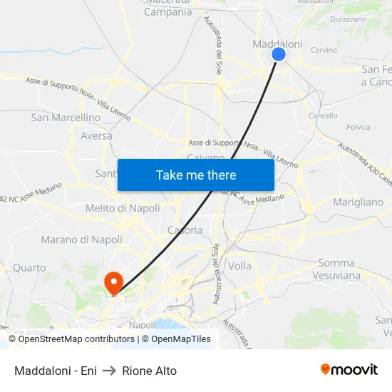 Maddaloni - Eni to Rione Alto map