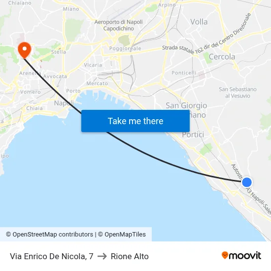 Enrico De Nicola Street, 7 to Rione Alto map