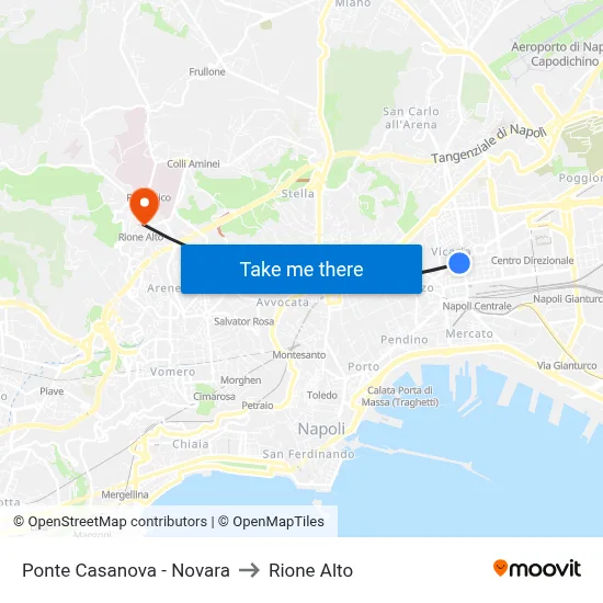 Casanova Bridge - Novara to Rione Alto map