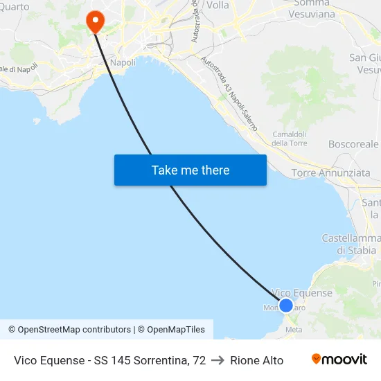 Vico Equense - SS 145 Sorrentina, 72 to Rione Alto map