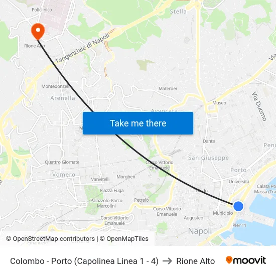 Colombo - Port (Line 1 - 4 Terminal) to Rione Alto map