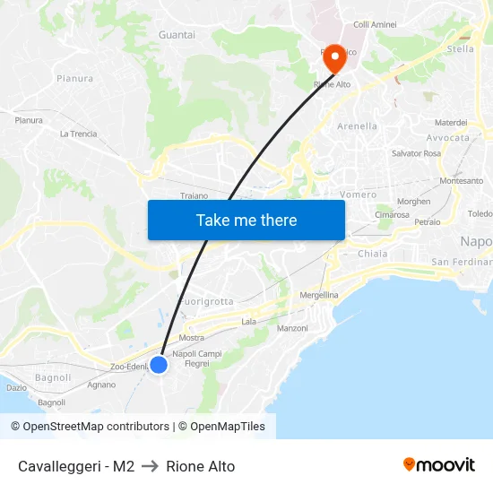 Cavalleggeri - M2 to Rione Alto map