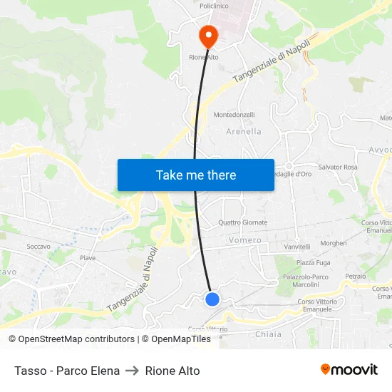 Tasso - Elena Park to Rione Alto map