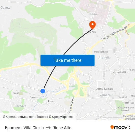Epomeo - Villa Cinzia to Rione Alto map