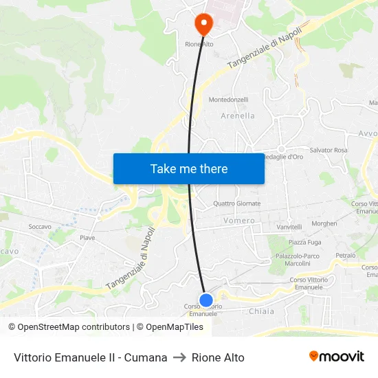 Victor Emmanuel II - Cumana to Rione Alto map