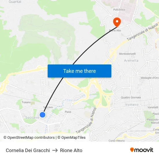 Cornelia Dei Gracchi to Rione Alto map