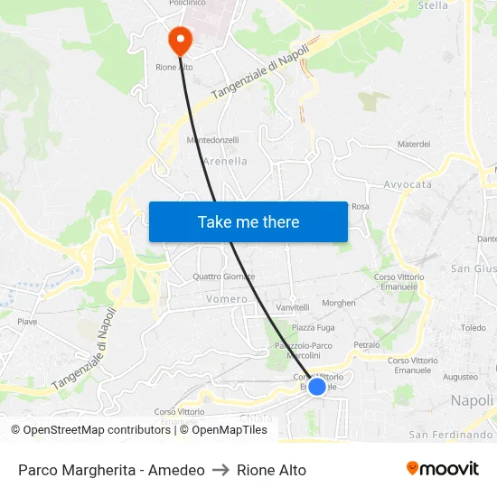 Margherita Park - Amedeo to Rione Alto map