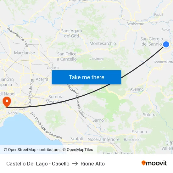 Castello Del Lago - Toll Gate to Rione Alto map