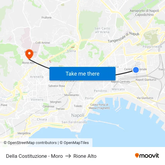 Constitution - Moro to Rione Alto map