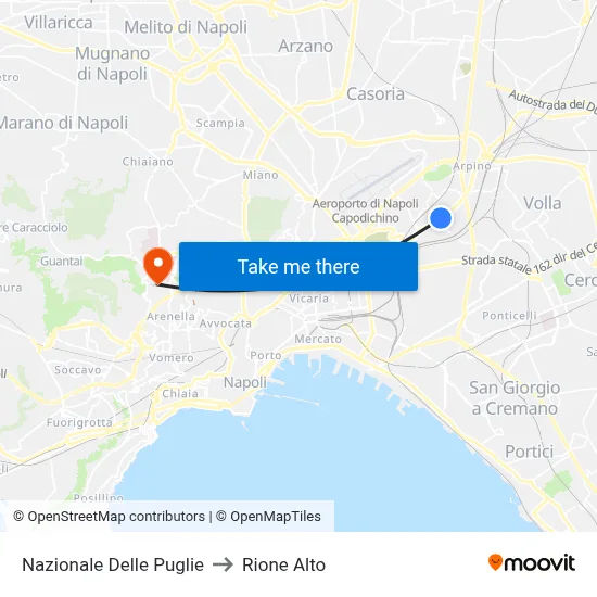 National Puglie Road to Rione Alto map