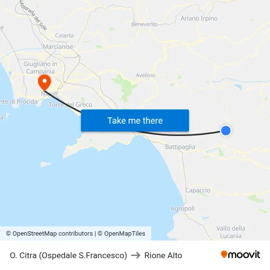 Citra Hospital (St. Francis Hospital) to Rione Alto map