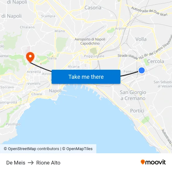De Meis to Rione Alto map