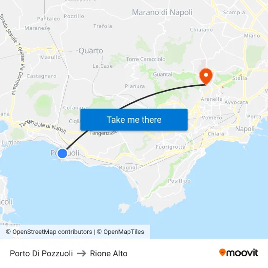Porto Di Pozzuoli to Rione Alto map