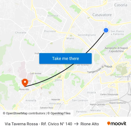 Red Tavern Street - Ref. No. 140 to Rione Alto map