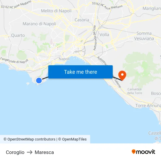 Coroglio to Maresca map
