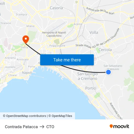 Contrada Patacca to CTO map