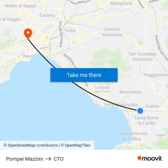 Pompei Mazzini to CTO map