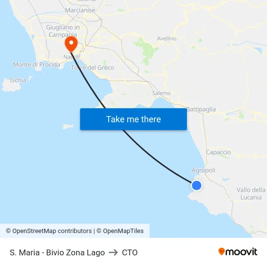 S. Maria - Bivio Zona Lago to CTO map