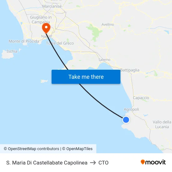 S. Maria Di Castellabate Capolinea to CTO map