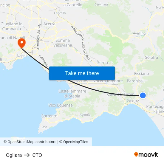 Ogliara to CTO map
