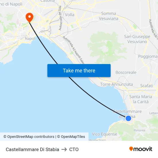 Castellammare Di Stabia to CTO map
