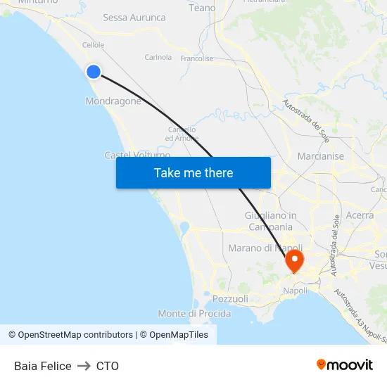 Baia Felice to CTO map