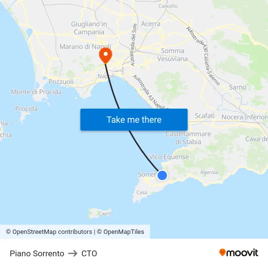 Piano Sorrento to CTO map