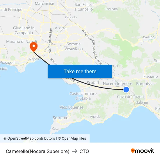 Camerelle(Nocera Superiore) to CTO map
