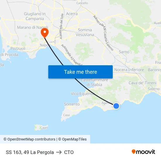 SS 163, 49 La Pergola to CTO map