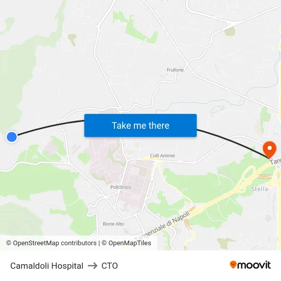 Camaldoli Hospital to CTO map