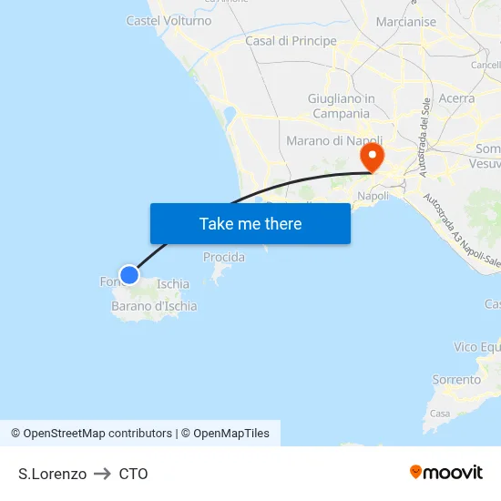St. Lorenzo to CTO map